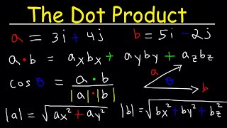 Dot Product of Two Vectors [upl. by Yrahk]