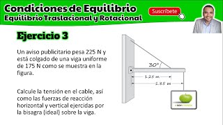 🚦 Problema de Condiciones de Equilibrio 👨🏼‍🎓 Primera y Segunda Condición  Ejercicio Resuelto 3 🚦💯 [upl. by Webb973]