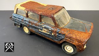 1960s Tonka HiWay Patrol Car Restoration  Awesome Toy Restoration [upl. by Labotsirc244]