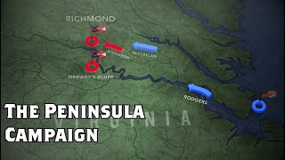 The Peninsula Campaign Animated Battle Map [upl. by Treva]