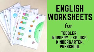 Daily Practice English Worksheets for Toddler Nursery LKG UKG Kindergarten Preschool  1 [upl. by Inoj]