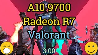 A10 9700  Radeon R7  VALORANT [upl. by Noonberg]