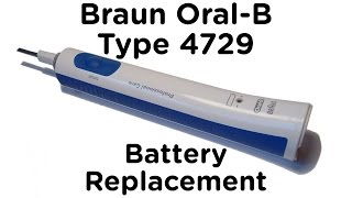 Battery Replacement Guide for Braun OralB Type 4729 Toothbrush  Professional Care [upl. by Esilrahc661]