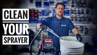 HOW TO CLEAN A SPRAYER  Airless Paint Sprayer Tips  Titan 440 [upl. by Nohsid]