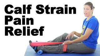 Calf Pain or Strain Stretches amp Exercises  Ask Doctor Jo [upl. by Ojadnama]