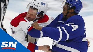 NHL Fights Of The Week Canadiens And Maple Leafs Renew Rivalry [upl. by Ailemap879]