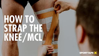 How To Tape Your Knee With Zinc Oxide Tape  MCL Strapping Application [upl. by Nnaerb961]