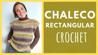 CÓMO HACER UN CHALECO FÁCIL DE CROCHET [upl. by Adnilem]