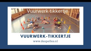 Vuurwerktikkertje in de gymles  De Spelles  wwwdespellesnl [upl. by Sisak]