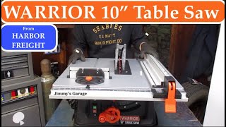 New WARRIOR 10quot Table Saw From Harbor Freight  Unboxing Tests amp Complete Review [upl. by Gonsalve]