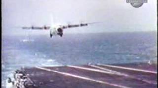 USS Forrestal C130 Hercules Carrier Landing Trials [upl. by Weissmann]