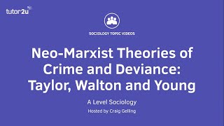 NeoMarxist Theories of Crime and Deviance  Taylor Walton and Young  A Level Sociology [upl. by Athal]