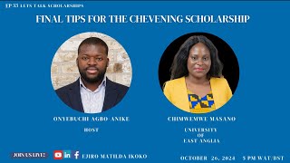 Final Tips for Chevening Scholarship Application [upl. by Anahsahs]