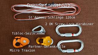 Petzl Secours CrevasseSpaltenbergungskit  Teil 1  31 Flaschenzug [upl. by Braasch]