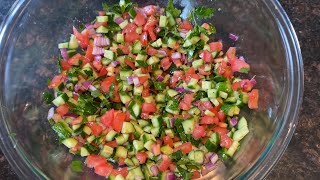 Persian Cucumber Salad  Shirazi Salad Recipe [upl. by Elata]