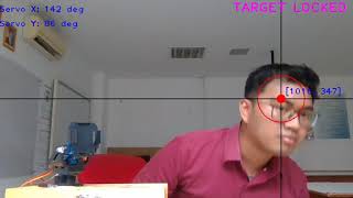 DEMO Headshot Tracking  OpenCV  Arduino [upl. by Htezil]