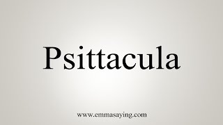 How To Say Psittacula [upl. by Philbo]