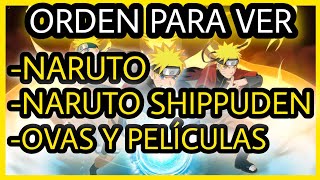 ORDEN PARA VER NARUTO [upl. by Mannie]