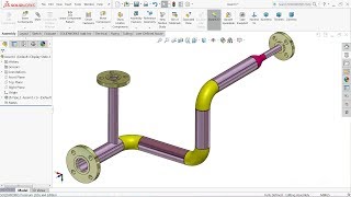 Solidworks Pipe Routing Tutorial [upl. by Ihculo]