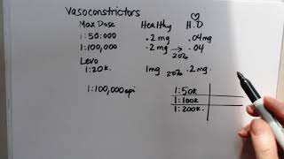 Dental Local Anesthetic Calculations Pt 4 Vasoconstrictors [upl. by Trawets]