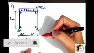 Pórtico  Aula 1 de 4  Cálculo de Reações de Apoio do Pórtico [upl. by Rosaline]