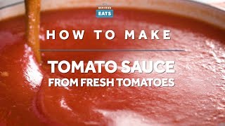 How to Make Tomato Sauce from Fresh Tomatoes [upl. by Lias]