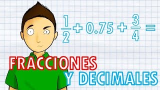 SUMAR FRACCIONES Y DECIMALES Super facil [upl. by Aihsinat672]