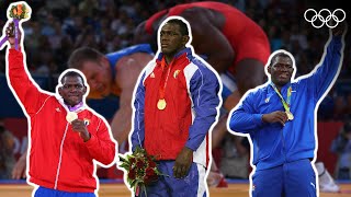 Every Mijaín López 🇨🇺 Match to Gold Beijing 2008  Rio 2016 🤼‍♂️ [upl. by Aniuqal937]