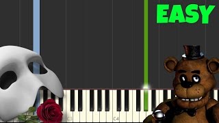 The Phantom Of The Opera Easy Piano Tutorial SynthesiaSheet Music [upl. by Yerdua]