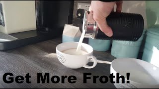 How to Get More Froth from Your Nespresso Coffee Aeroccino  Nespresso tips and help [upl. by Lenhard]