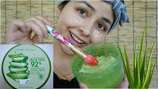 Nature Republic Aloe Vera Soothing Gel FIRST IMPRESSIONS [upl. by Ellimahs]