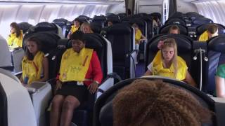 CABIN CREW TRAINING DITCHING  LONG FULL CABIN PREPARATION [upl. by Odama491]