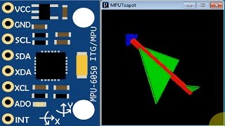 MPU6050 Gyroscope Teapot demo 3D simulation [upl. by Carol-Jean]