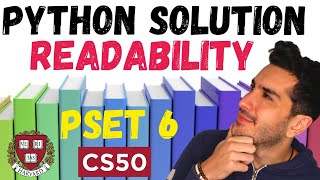 PROBLEM SET 6 READABILITY  SOLUTION CS50 [upl. by Tijnar]