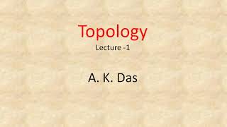 Topology Lecture1 [upl. by Harvard]