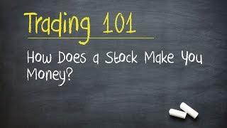 Trading 101 How Does a Stock Make You Money [upl. by Benni]