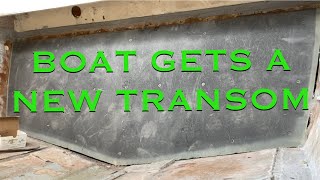 Boat Restoration 30 year old boat gets a new Coosa transom [upl. by Anawat]