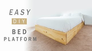 Easy DIY Bed Platform with plans  How To Make [upl. by Morgun]