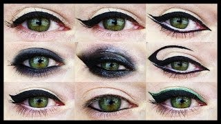 12 EYELINER TUTORIALS ★ For all Eye Shapes [upl. by Nahallac]