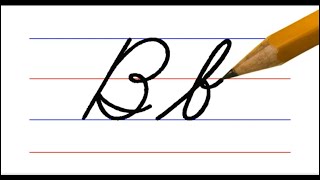 letter B cursive handwriting practice [upl. by Ohare827]