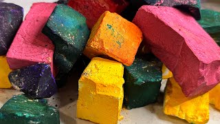 Dyed Gym Chalk Chunks ASMR [upl. by Rugen]