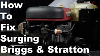 How To Fix Briggs amp Stratton Surging Engine  Nikki Carburetor Cleaning  Motor Hunts UP amp DOWN [upl. by Rhiamon]