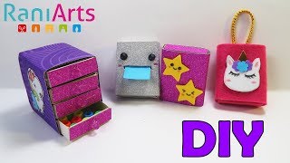 Recicla cajitas de Fósforos conviértelas en material escolar  DIY  Matchbox reuse ideas [upl. by Atteve]