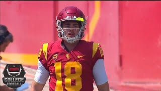 College Football Highlights USC wins in JT Daniels first start Jake Olson shines late  ESPN [upl. by Ahsatam613]