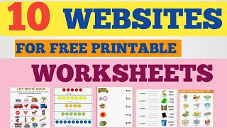 Websites for Worksheets Pdf Printable downloads FREE [upl. by Niveg351]