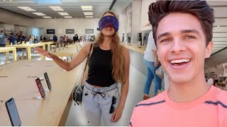 Buying EVERYTHING My Sister Touches Blindfolded  Brent Rivera [upl. by Einnaoj]