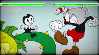 Cuphead vs Bendy with healthbars [upl. by Vudimir]