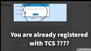 TCSregistrationerror  TCSNextStepregistrationerror [upl. by Oilenroc358]