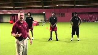 Coaching Football Defense  Defensive Back Tackling Drill [upl. by Ennaillij]