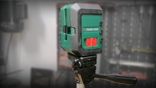 Parkside Auto Levelling Cross Line Laser  UNBOXING and TEST [upl. by Drexler]